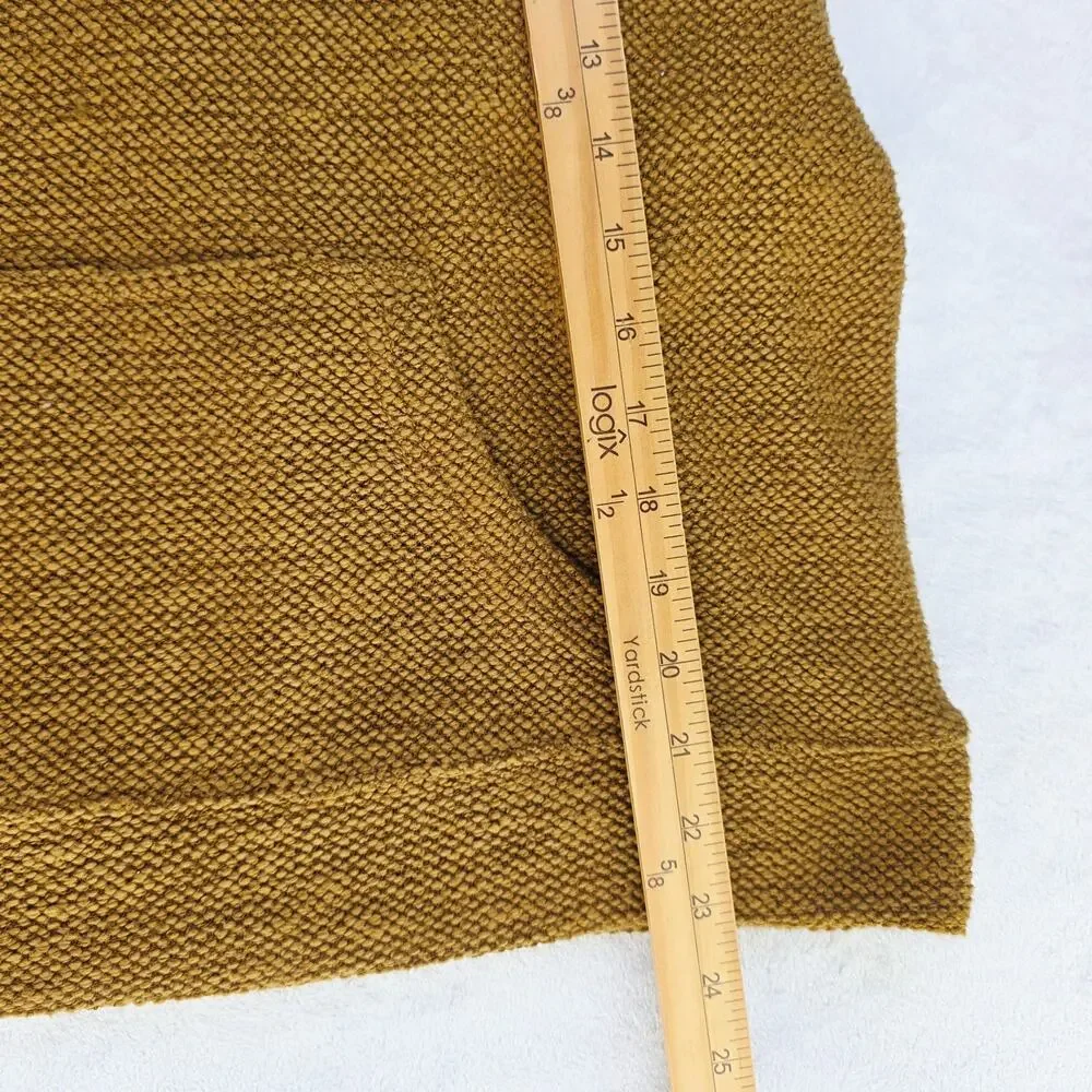 Aerie OFFLINE Hoodie Large Brown Textured Knit Thumbhole Pockets Cozy Athleisure